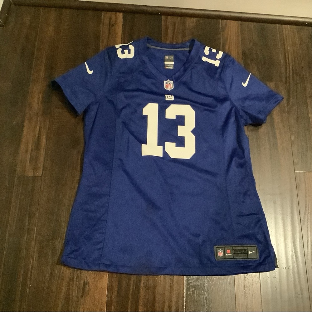 New York Giants Jersey Womens Large Blue NFL Football Nike Odell Beckham Jr 13